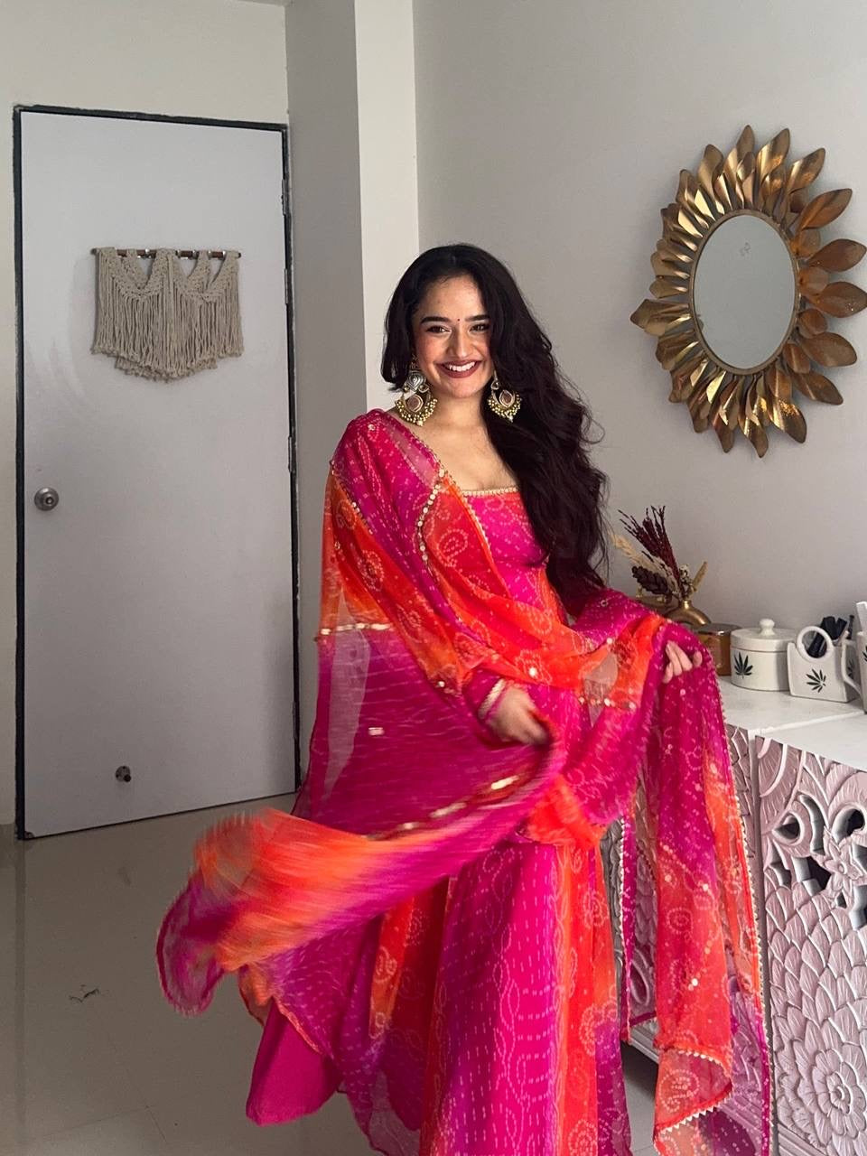 BANDHANI - Printed Anarkali Suit