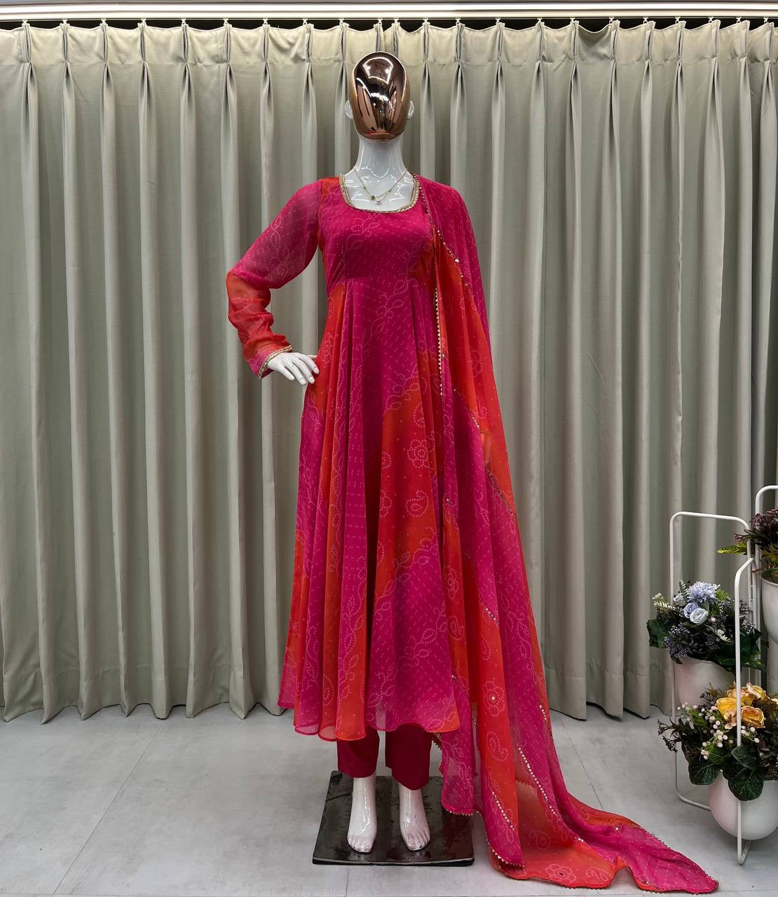 BANDHANI - Printed Anarkali Suit