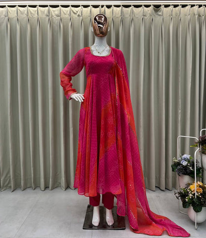 BANDHANI - Printed Anarkali Suit