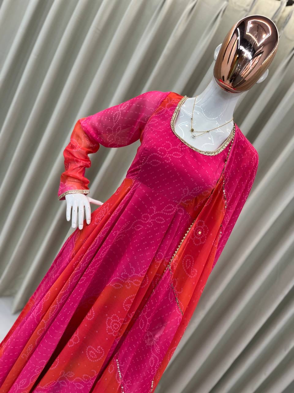 BANDHANI - Printed Anarkali Suit