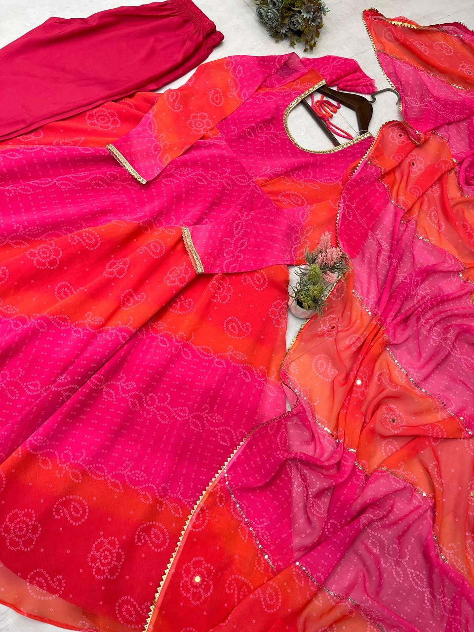 BANDHANI - Printed Anarkali Suit