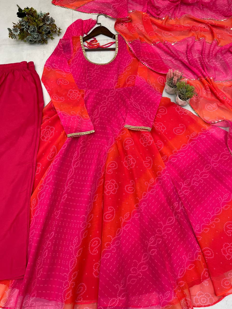 BANDHANI - Printed Anarkali Suit
