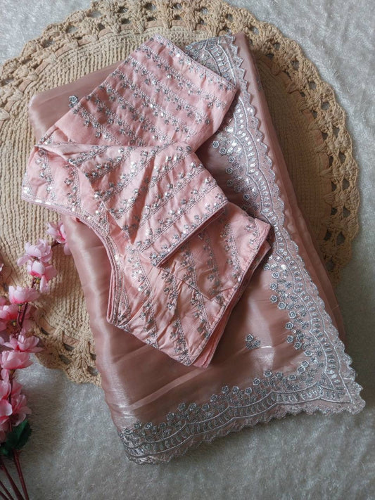 Shimmer Saree x Readymade Blouse