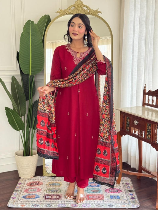 Red Comfy Kurti Suit
