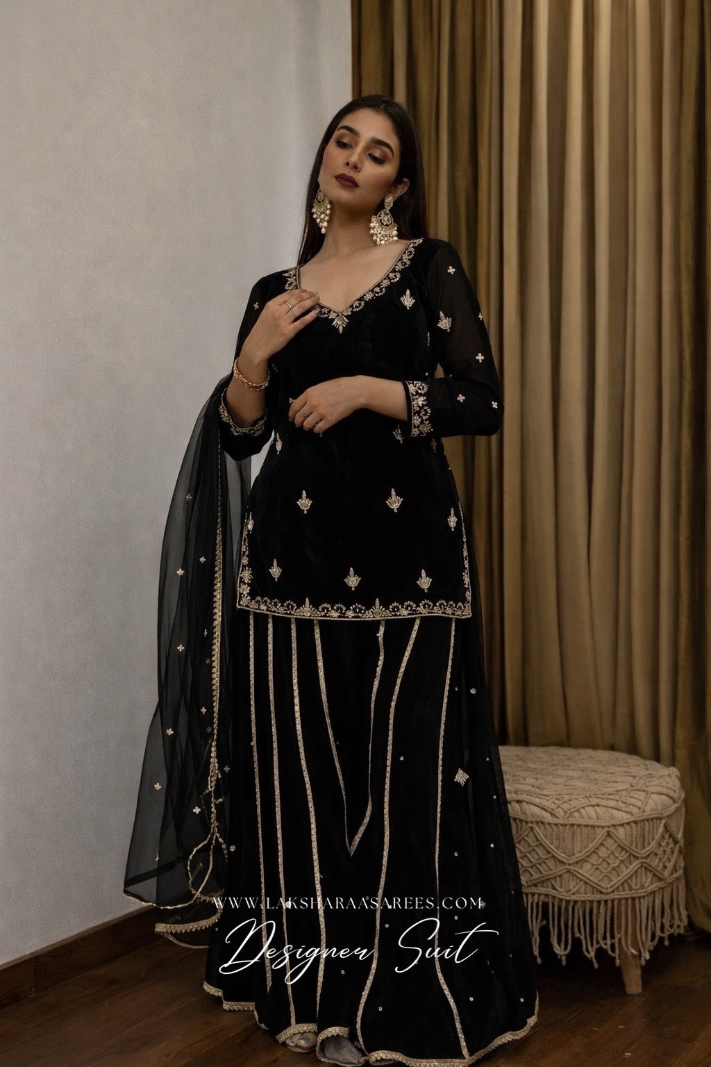 SORAYA — Premium Velvet Pallazo Suit - Laksharaa Sarees
