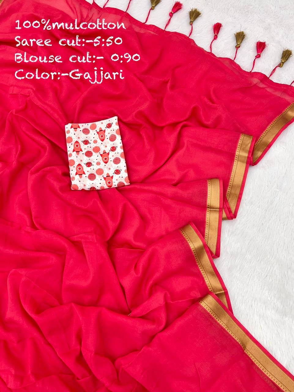 Diwali Special — Mul Cotton Sarees x Tassle Border 2.0