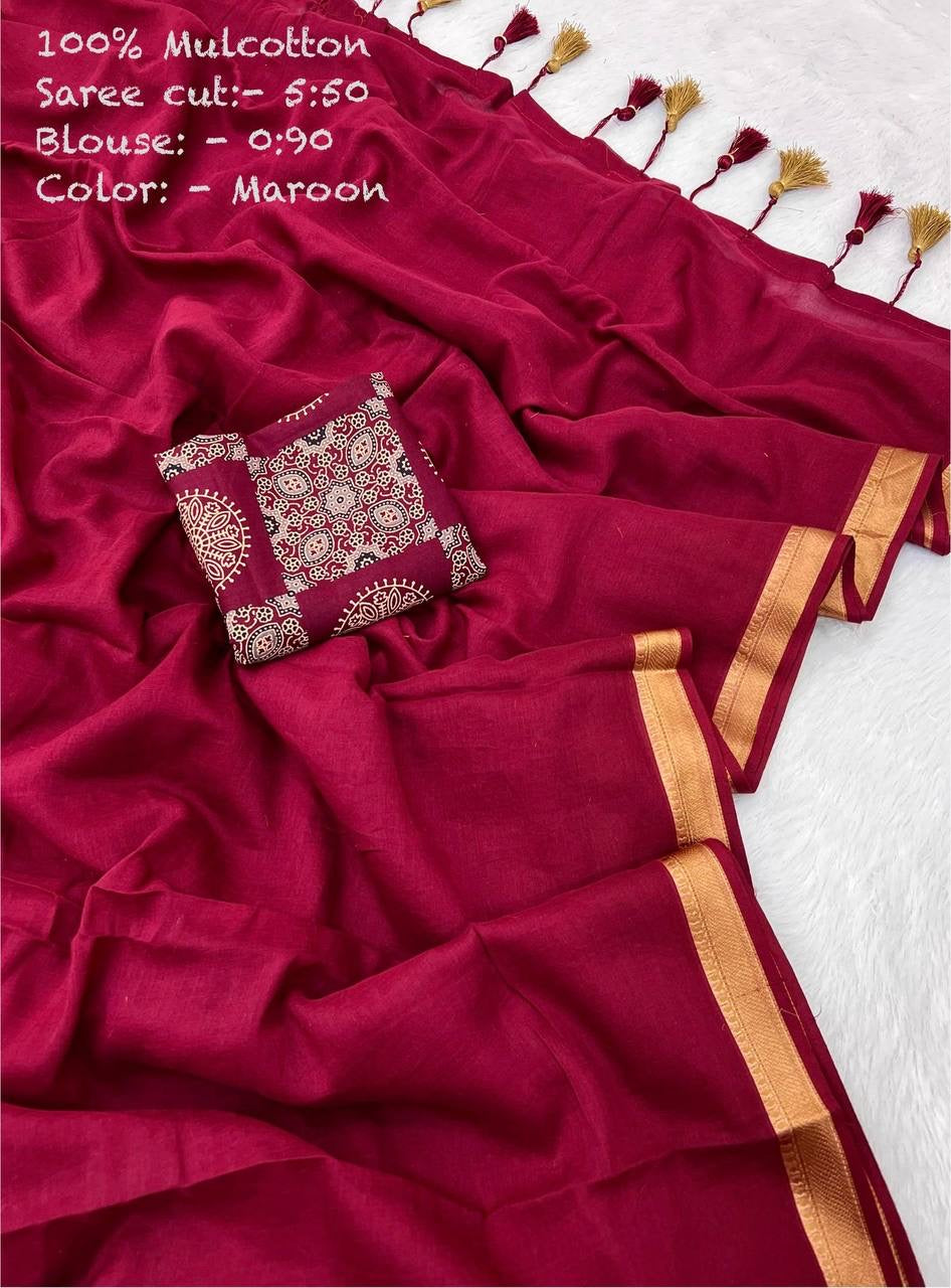 Diwali Special — Mul Cotton Sarees x Tassle Border 2.0