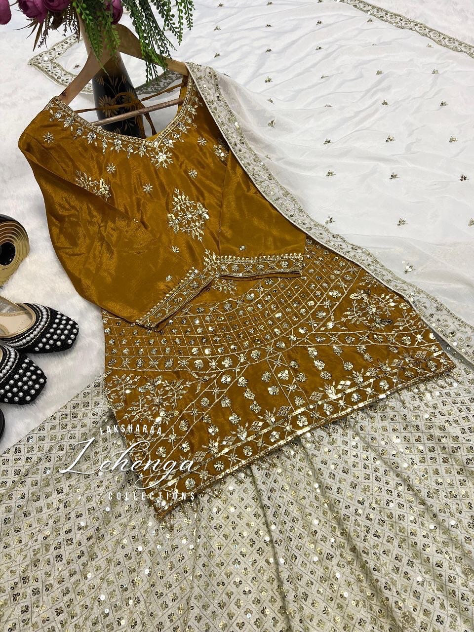 Fusion Top x Lehenga Skirt - Hijabi Special ( Fully Stitched )