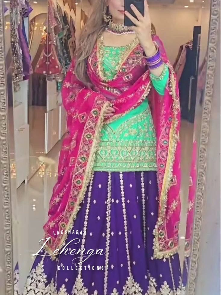 Fusion Top x Lehenga Skirt - Hijabi Special ( Fully Stitched )