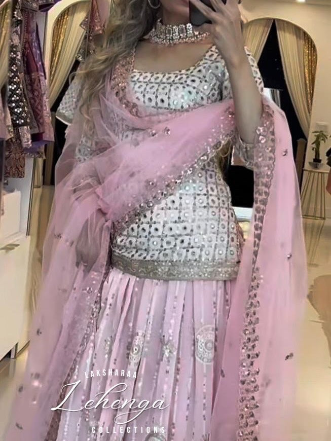 Fusion Top x Lehenga Skirt - Hijabi Special ( Fully Stitched )