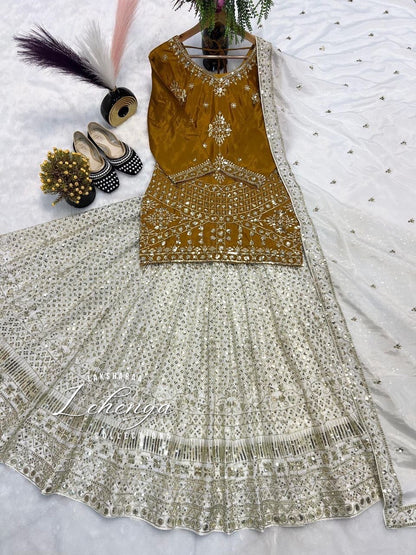 Fusion Top x Lehenga Skirt - Hijabi Special ( Fully Stitched )