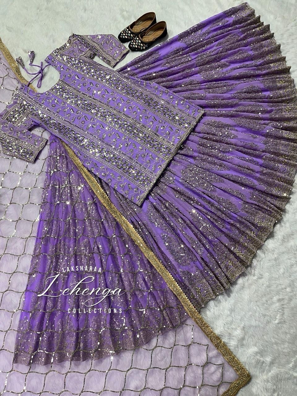 Fusion Top x Lehenga Skirt - Hijabi Special ( Fully Stitched )