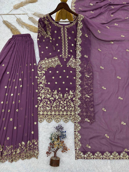 KAREEMA - Georgette Pallazo Suit - Laksharaa Sarees