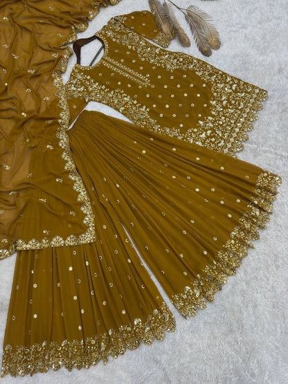 KAREEMA - Georgette Pallazo Suit - Laksharaa Sarees