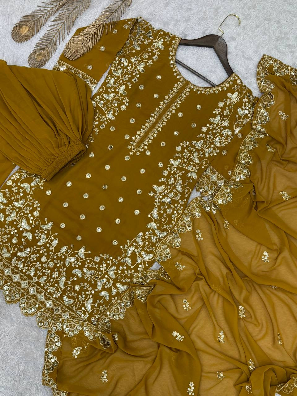 KAREEMA - Georgette Pallazo Suit - Laksharaa Sarees