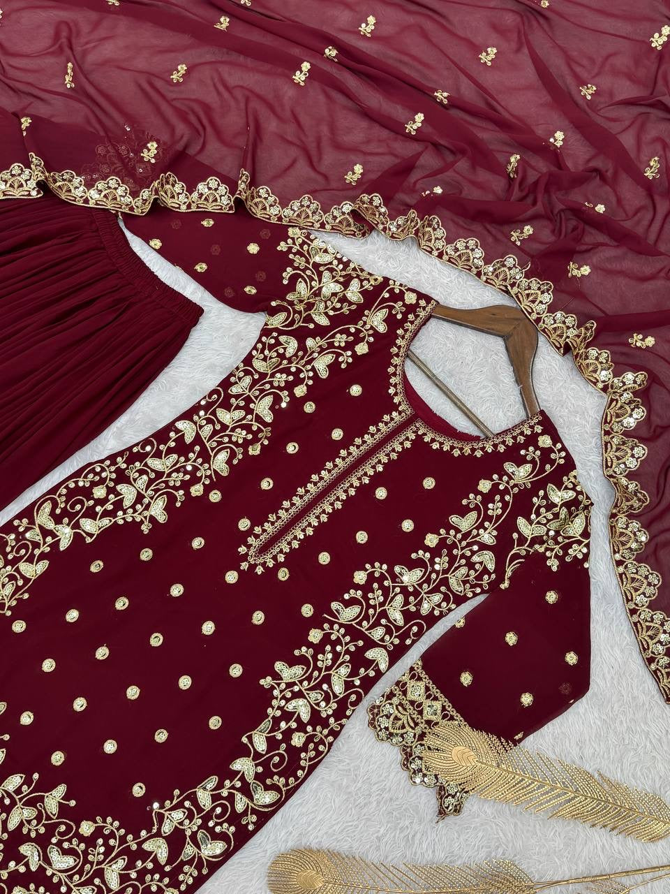 KAREEMA - Georgette Pallazo Suit - Laksharaa Sarees