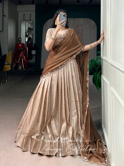 ALAGI — Chex Chinnon Half Saree Lehenga