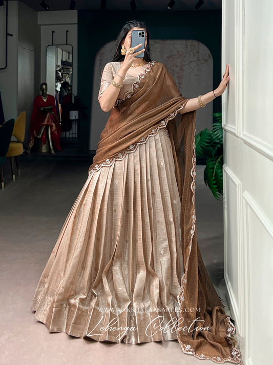 ALAGI — Chex Chinnon Half Saree Lehenga