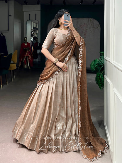 ALAGI — Chex Chinnon Half Saree Lehenga