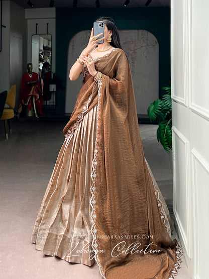 ALAGI — Chex Chinnon Half Saree Lehenga
