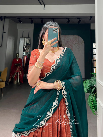 ALAGI — Chex Chinnon Half Saree Lehenga
