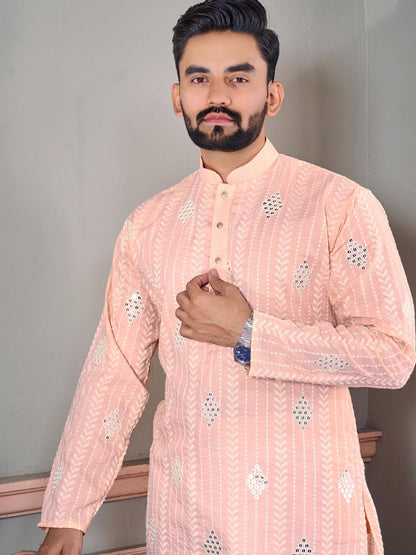 Exquisite thread work Men Kurta