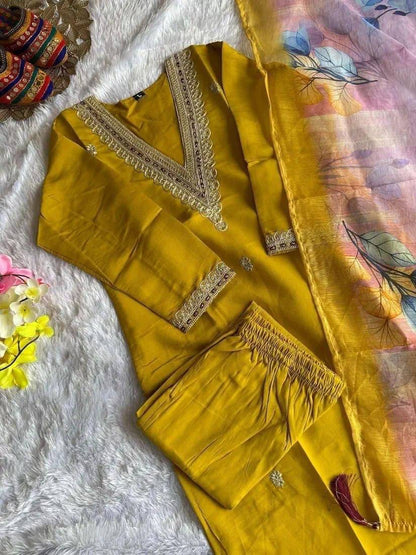 Laksharaa Sarees Festive Special Kurtis Set Mustard Yellow