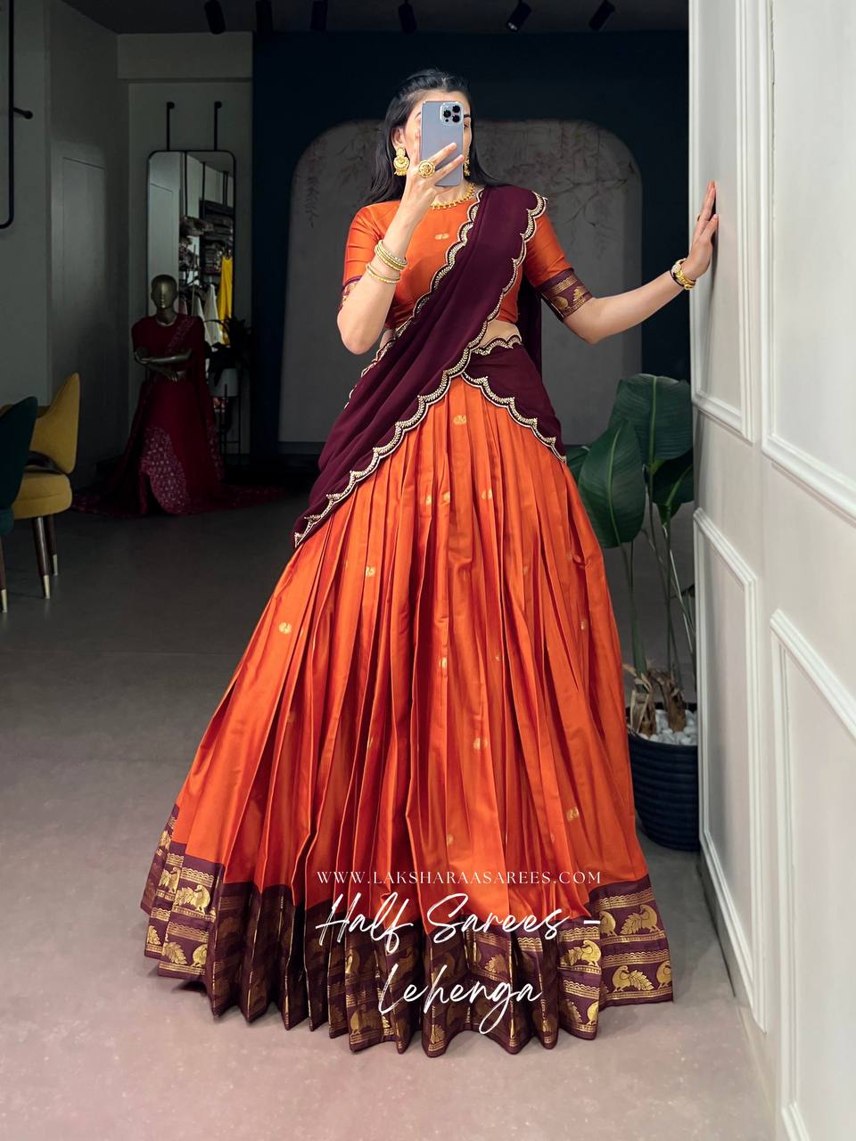 Laksharaa Sarees SANJANA 2.0 Burnt Orange