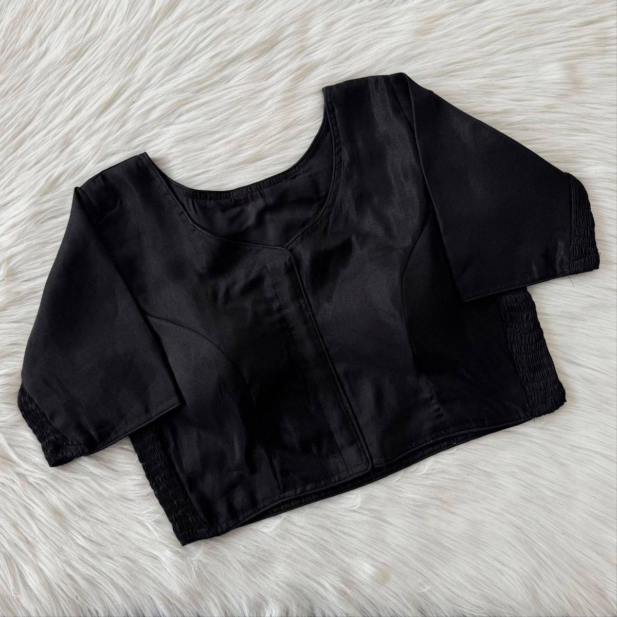 Laksharaa Sarees Soft Silk Readymade Saree blouse Black