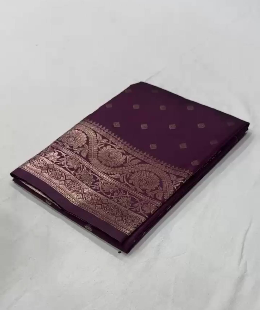 Laksharaa Sarees NILA — Banarasi Soft Silk Saree Dark Purple