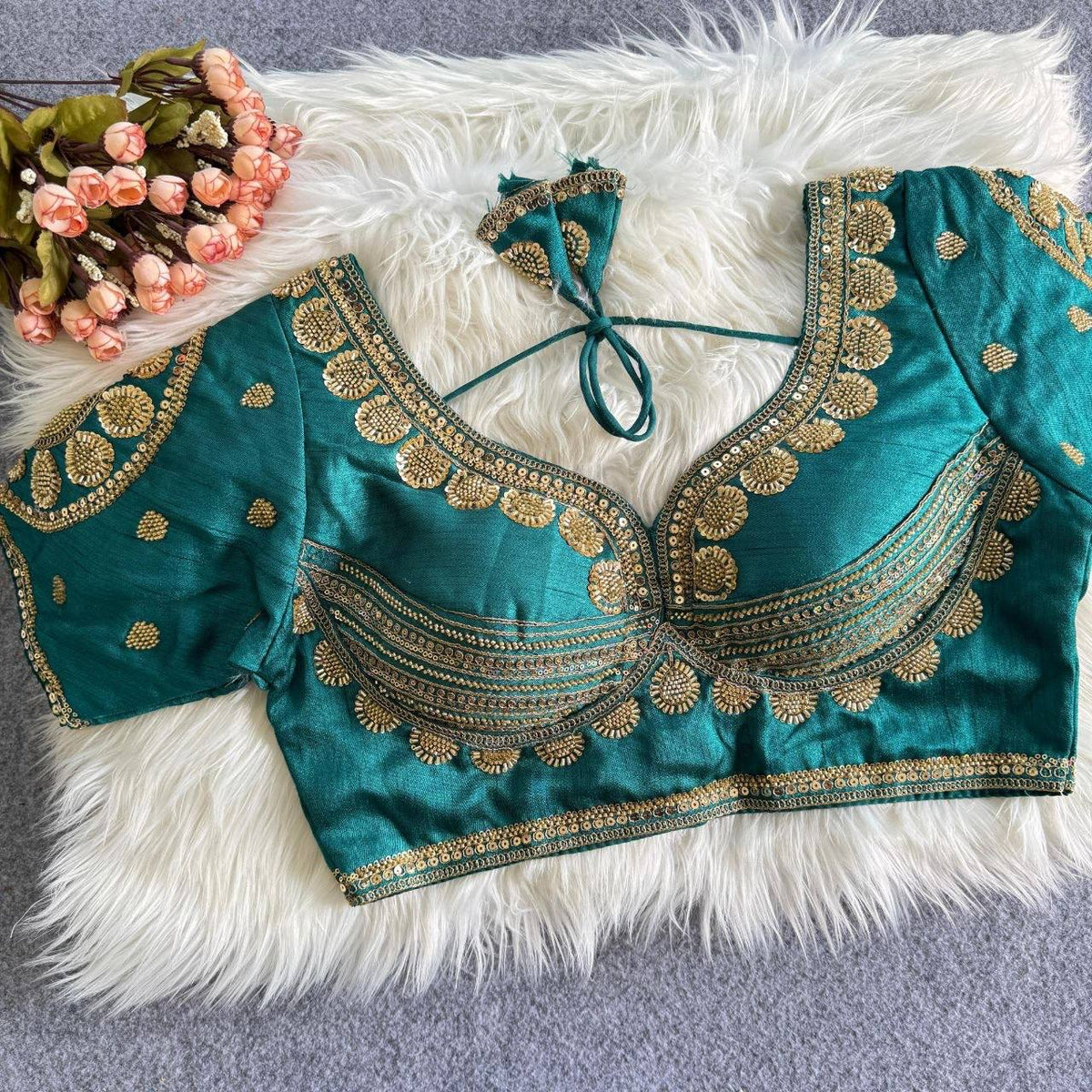 Laksharaa Sarees Blouse Teal