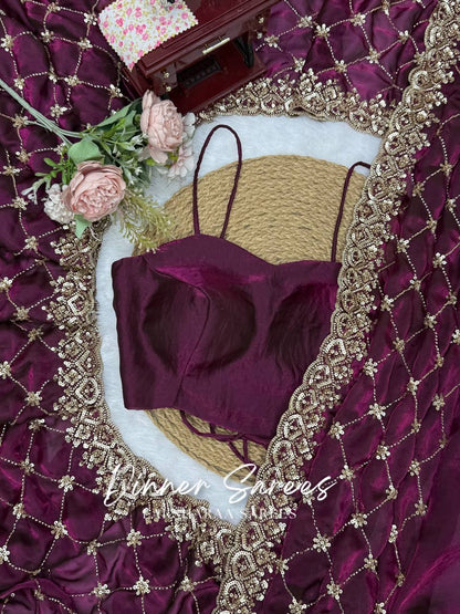 Laksharaa Sarees LAUREL Saree Wine Purple