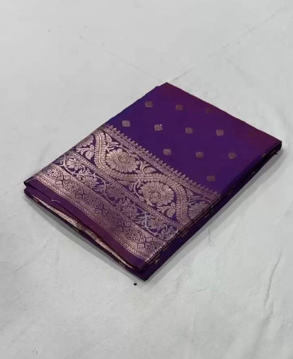 Laksharaa Sarees NILA — Banarasi Soft Silk Saree Purple