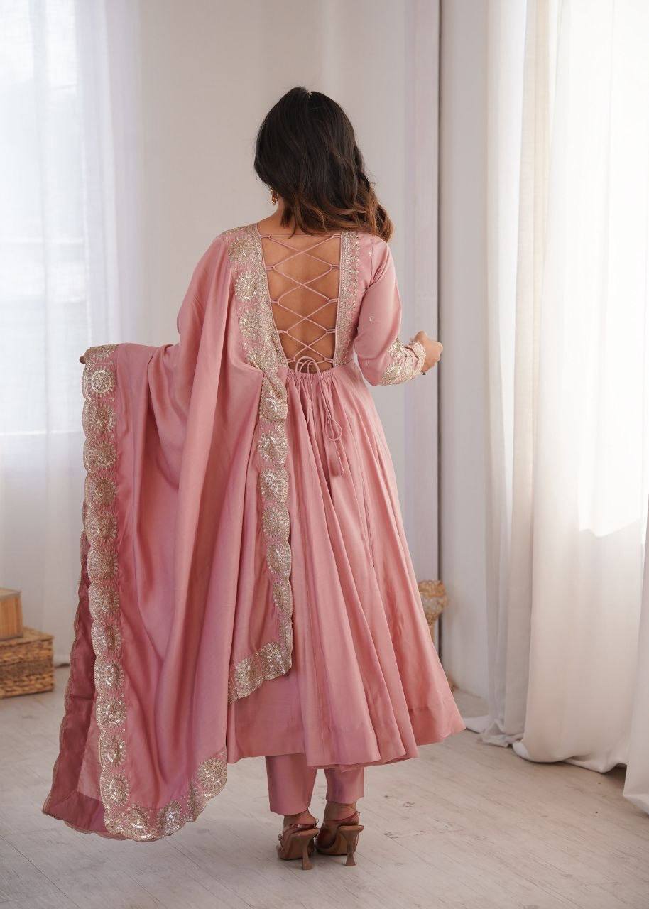 Laksharaa Sarees MASAKALI — Anarkali Suit Dusty Rose
