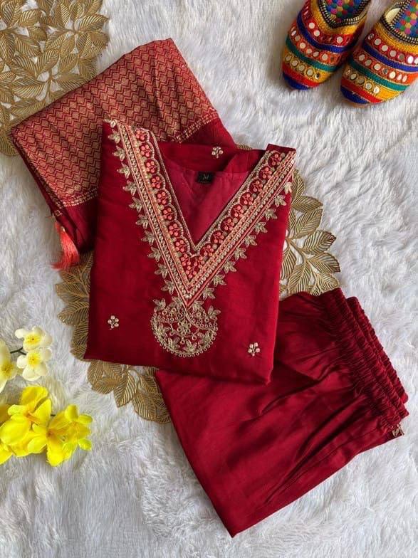 Laksharaa Sarees Festive Special Kurtis Set Red