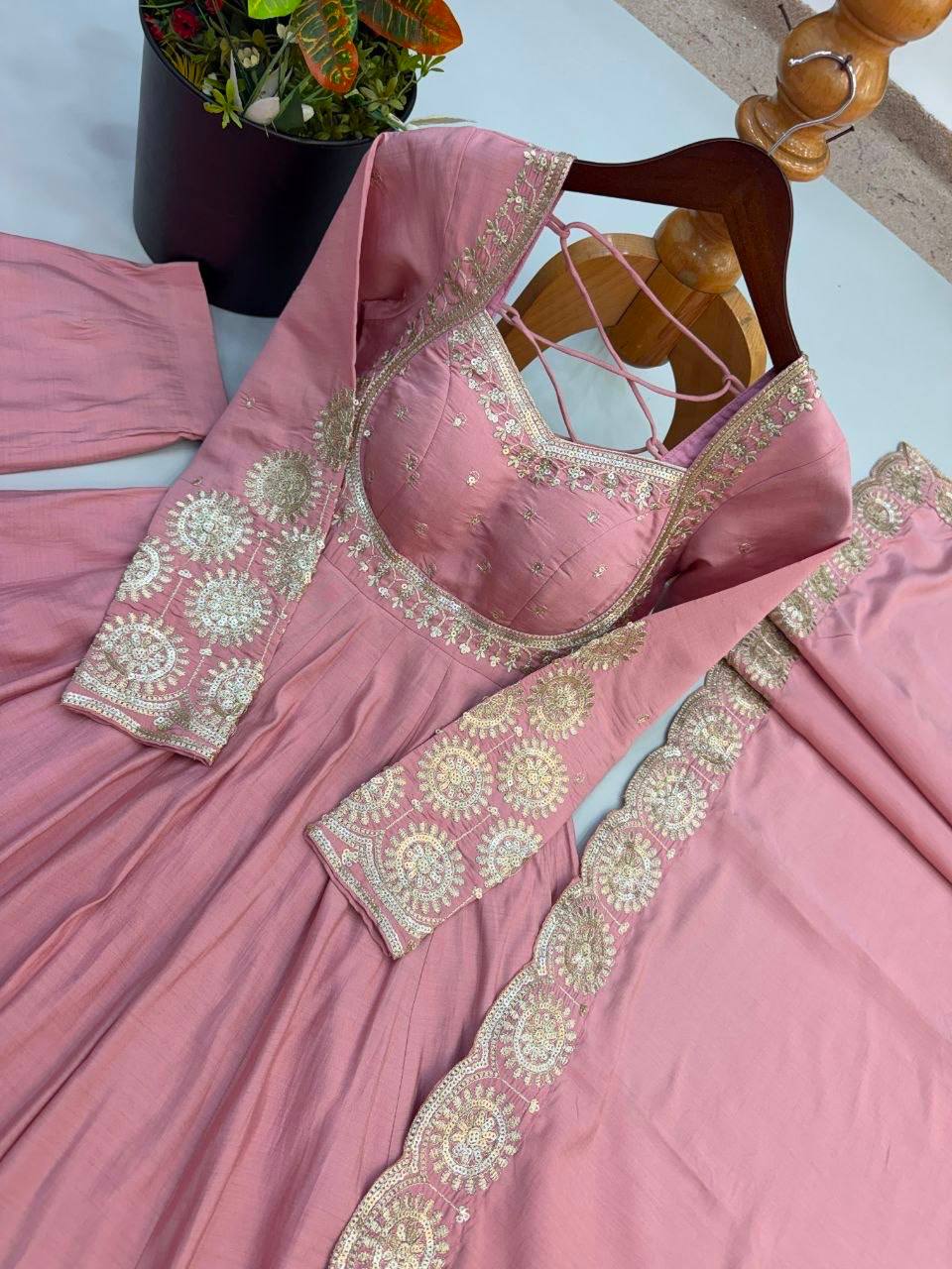 Laksharaa Sarees MASAKALI — Anarkali Suit Dusty Rose