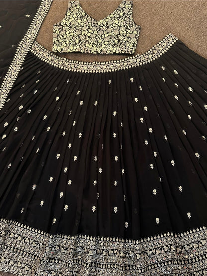 MISHA - Black Designer Lehenga