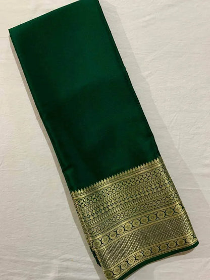 Mysore Crepe Saree with banarasi border