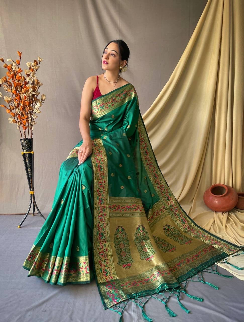 Soft Silk Saree with Gorgeous Borderwork