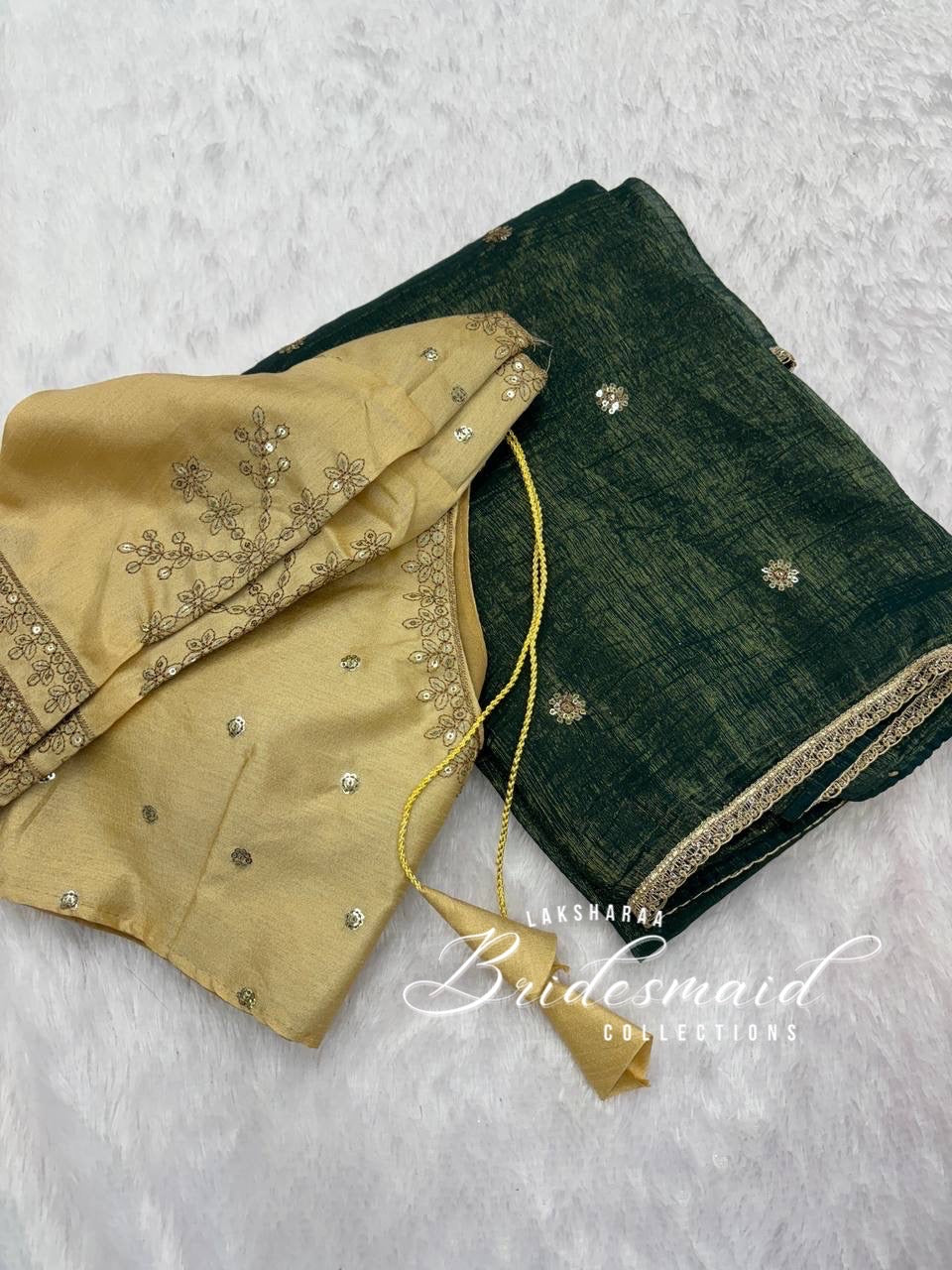 ASMITA — Crush Georgette Saree x designer blouse