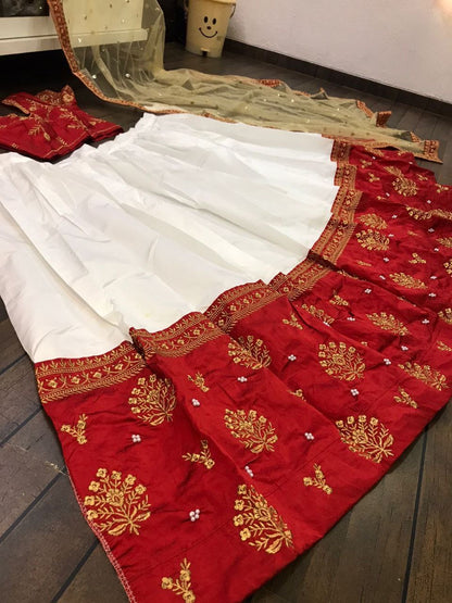 Georgette Silk Lehenga