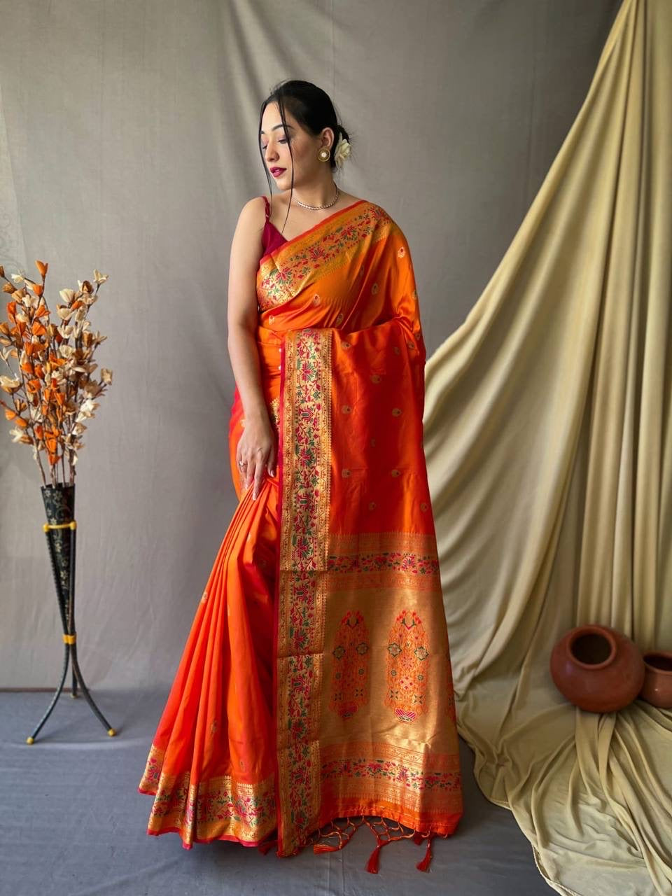 Soft Silk Saree with Gorgeous Borderwork