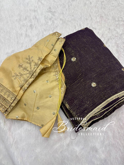 ASMITA — Crush Georgette Saree x designer blouse