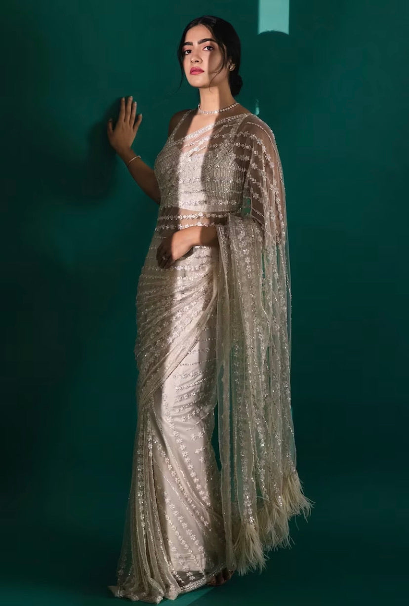 White Dove Designer Partywear Saree