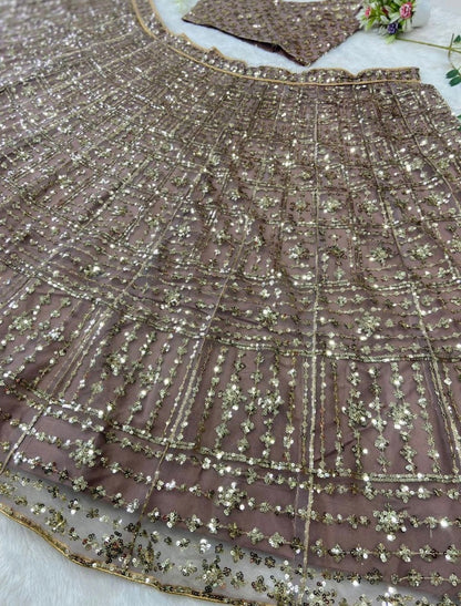 Purplish Gold Designer Lehenga