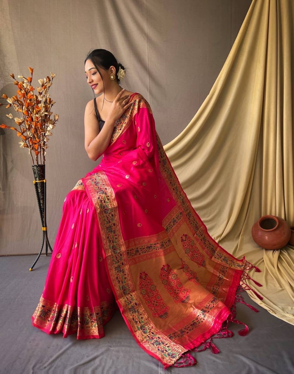 Soft Silk Saree with Gorgeous Borderwork