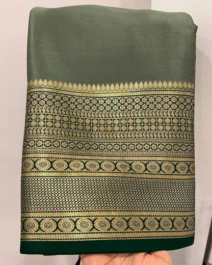 Mysore Crepe Silk Saree x Contrast Borders