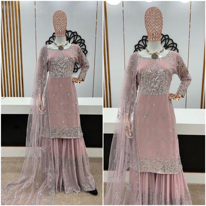 Zhara Pastel Sharara Suit