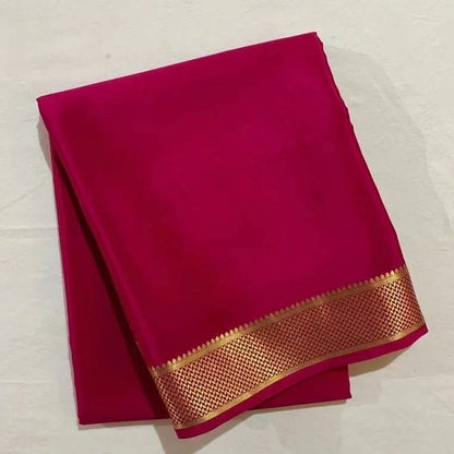 Mysore Crepe Saree x Small Border