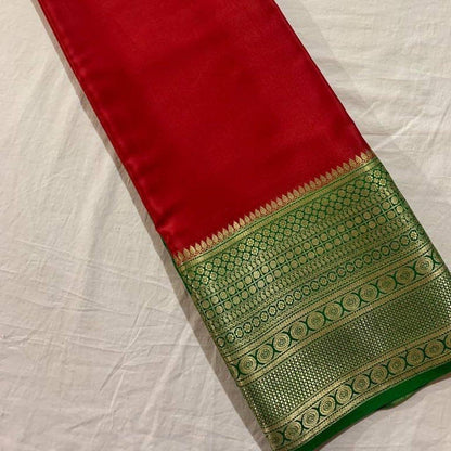 Mysore Crepe Saree with Contrast Border